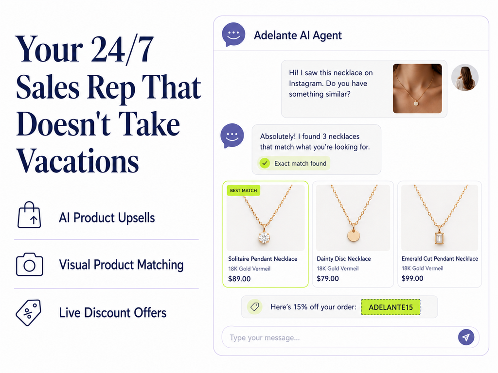 Shopify AI Agent by Adelante CX feature detail — AI and Bots app on the Zendesk Marketplace